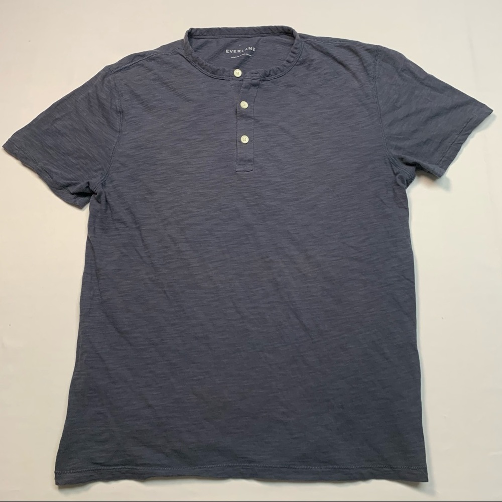 Everlane “The Sun Faded" short slub cotton Henley